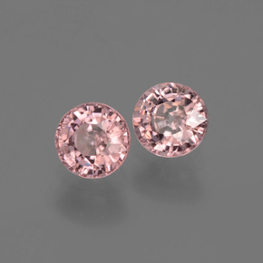 1.57 ct Pink Zircon Stone, Natural Zircon in Round Facet Shape for Sale