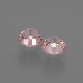 Zircon Gemstone in 5 mm (calibrated) Size for Sale, Zircon Stone in Rose Pink Color