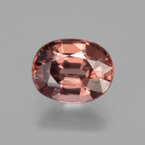 Rose rougeâtre Zircon gemme - 3.6ct Ovale facette (ID: 406591)
