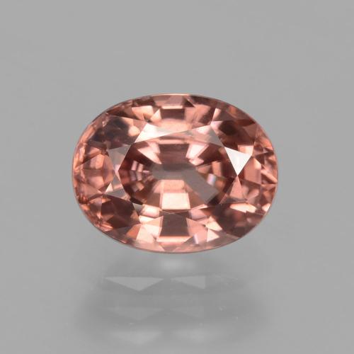 Medium Pink Zircon Gem - 3.4ct Oval Facet (ID: 406731)