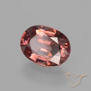 2.74 ct Red Zircon Stone, Natural Zircon in Oval Facet Shape for Sale
