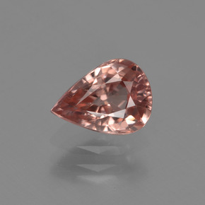 1.48 ct Orange Zircon Gemstone, Zircon Gem in Pear Facet Shape for Sale.