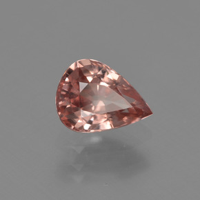 1.48 ct Orange Zircon Stone, Natural Zircon in Pear Facet Shape for Sale
