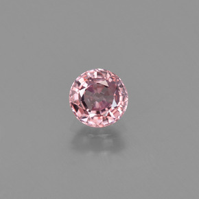 0.64 ct Pink Zircon Gemstone, Zircon Gem in Round Facet Shape for Sale.