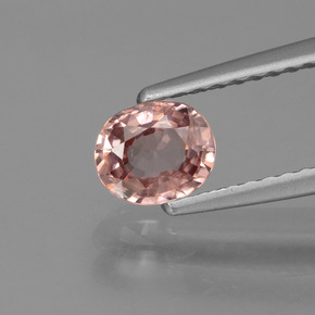 0.75 ct Pink Zircon Gemstone, Zircon Gem in Oval Facet Shape for Sale.