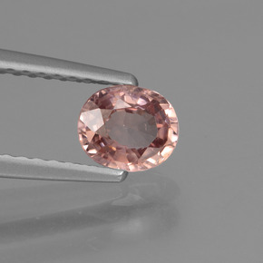 0.75 ct Pink Zircon Stone, Natural Zircon in Oval Facet Shape for Sale
