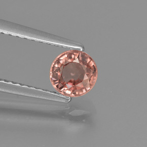 0.82 ct Pink Zircon Gemstone, Zircon Gem in Round Facet Shape for Sale.