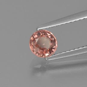 0.82 ct Pink Zircon Stone, Natural Zircon in Round Facet Shape for Sale