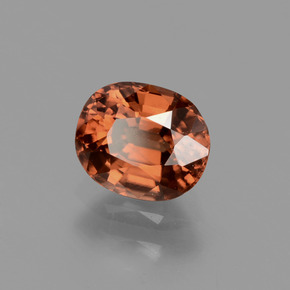 1.26 ct Orange Zircon Stone, Natural Zircon in Oval Facet Shape for Sale