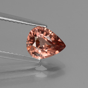 1.80 ct Pink Zircon Gemstone, Zircon Gem in Pear Facet Shape for Sale.