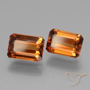 3.25 ctw Orange Zircon Stones, Natural Zircon in Octagon Facet Shape for Sale