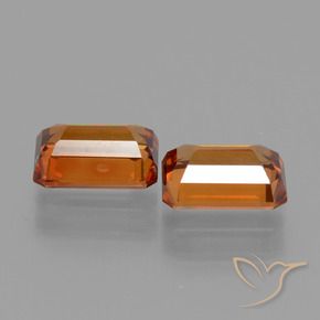 Zircon Gemstones in 7 x 5 mm (calibrated) Size for Sale, Zircon Stones in Deep Orange Color
