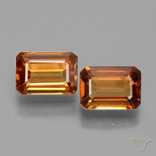 3.04 ct Orange Zircon, 7.3 x 5 mm Octagon Cut From Tanzania, Photo A