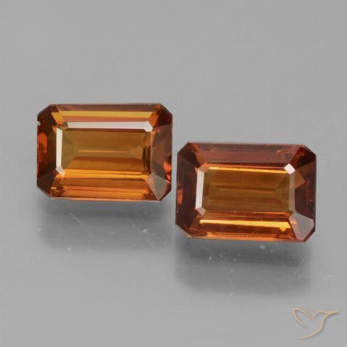 3.09ctw Natural Deep Orange Zircon, Octagon / Emerald Cut, VVS-VS, Photo A
