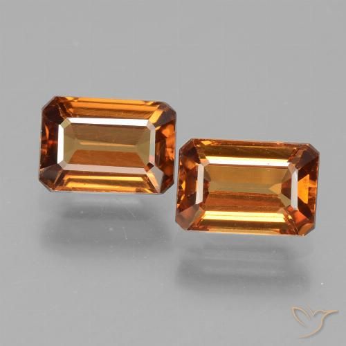 3.27 ct Orange Zircon, 7.3 x 4.9 mm Octagon Cut From Tanzania, Photo A