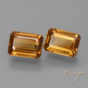 2.98 ctw Orange Zircon Stones, Natural Zircon in Octagon Facet Shape for Sale