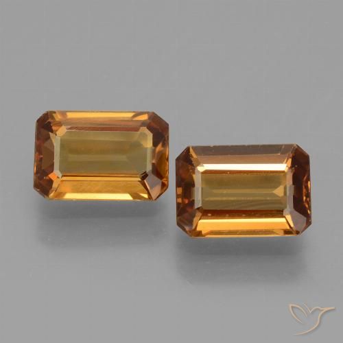 2.68ctw Natural Medium Orange Zircon, Emerald Cut, VVS-VS