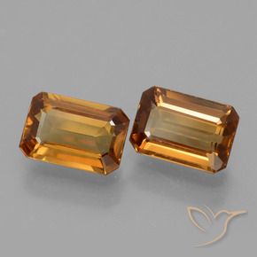 2.68 ctw Orange Zircon Stones, Natural Zircon in Octagon Facet Shape for Sale