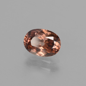 1.18 ct Pink Zircon Stone, Natural Zircon in Oval Facet Shape for Sale