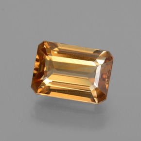 1.62 ct Orange Zircon Gemstone, Zircon Gem in Octagon Facet Shape for Sale.