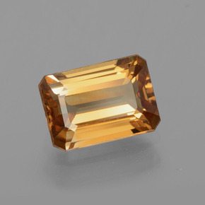 1.62 ct Orange Zircon Stone, Natural Zircon in Octagon Facet Shape for Sale