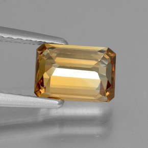 Zircon Gemstone in 7 x 5 mm (calibrated) Size for Sale, Zircon Stone in Orange Color
