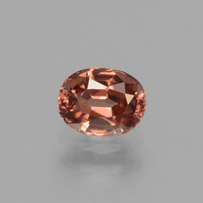 Medium Red Циркон Камень - 0.8ct Фасетный Овал (ID: 429828)