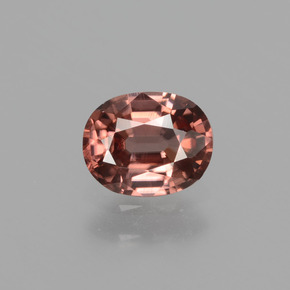 Темно-красный Циркон Камень - 0.9ct Фасетный Овал (ID: 429829)