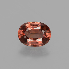 Темно-красный Циркон Камень - 0.9ct Фасетный Овал (ID: 429831)