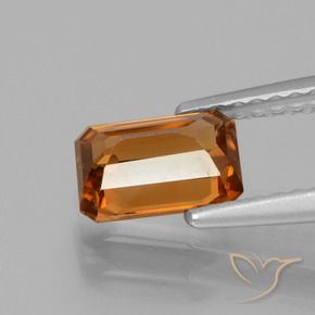 Zircon Gemstone in 7 x 4.8 mm Size for Sale, Zircon Stone in Deep Orange Color