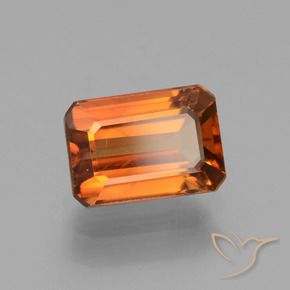 1.83 ct Orange Zircon Stone, Natural Zircon in Octagon Facet Shape for Sale
