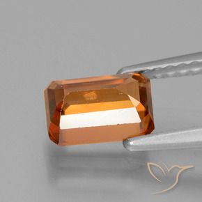 Zircon Gemstone in 7 x 5 mm (calibrated) Size for Sale, Zircon Stone in Deep Orange Color