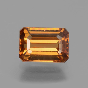 ミディアムオレンジ ジルコン 宝石 - 1.6ct 八角形ファセット (ID: 429995)
