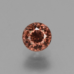 0.71 ct Pink Zircon Gemstone, Zircon Gem in Round Facet Shape for Sale.