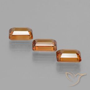 Zircon Gemstones in 6.2 x 4.2 mm Size for Sale, Zircon Stones in Deep Orange Color