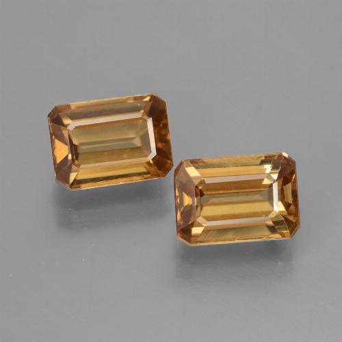 Golden-Peach Zircon Gem - 1.7ct Octagon Facet (ID: 430059)