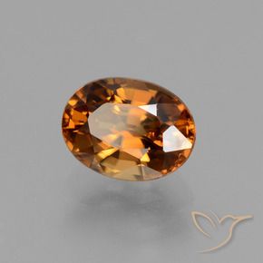 2.24 ct Brown Zircon Stone, Natural Zircon in Oval Facet Shape for Sale