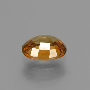 Zircon Gemstone in 8 x 6 mm (calibrated) Size for Sale, Zircon Stone in Medium-Dark Orange Color