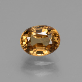 2.21 ct Orange Zircon Gemstone, Zircon Gem in Oval Facet Shape for Sale.