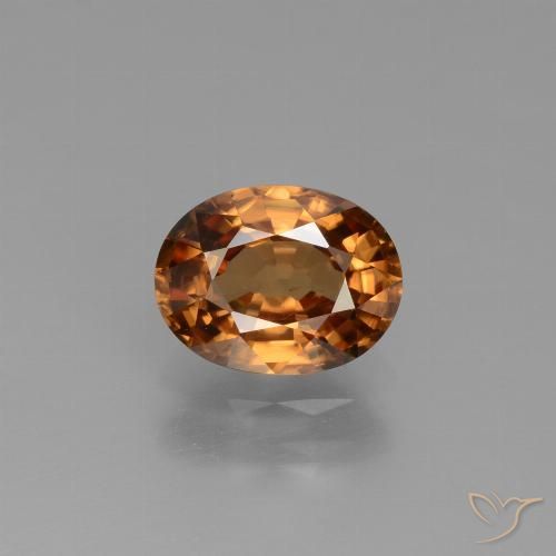 1.98ct Natural Deep Orange Zircon, Oval, VS