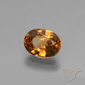 1.92 ct Orange Zircon Stone, Natural Zircon in Oval Facet Shape for Sale