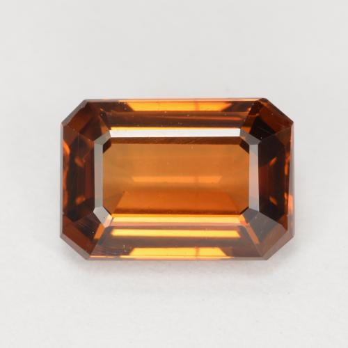 Medium Orange Zircon Gem - 1.5ct Octagon Facet (ID: 430494)