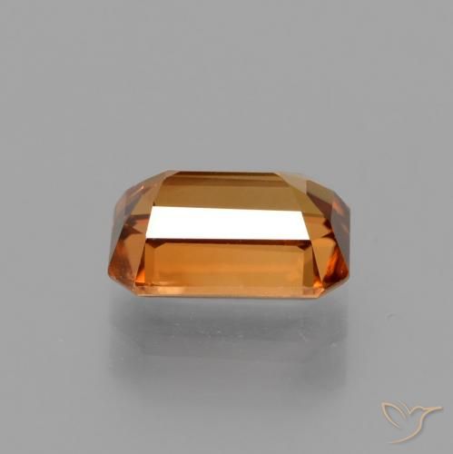 Zircon Gemstone in 7 x 5 mm (calibrated) Size for Sale, Zircon Stone in Medium Orange Color
