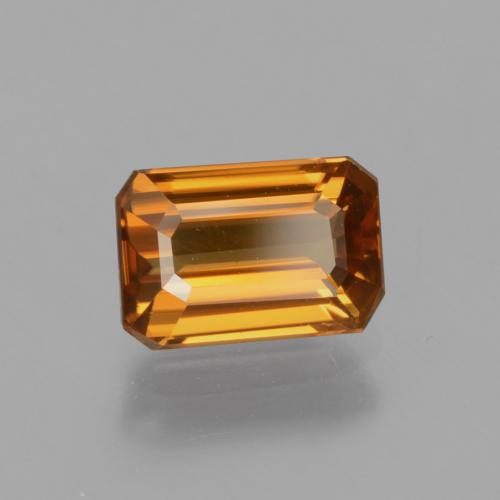 1.51 ct Orange Zircon Stone, Natural Zircon in Octagon Facet Shape for Sale