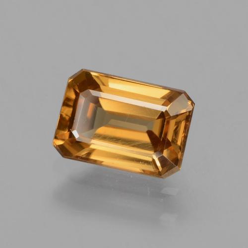 Arancione marroncino Zircone Gem - 1.5ct Sfaccettatura ottagonale (ID: 430502)