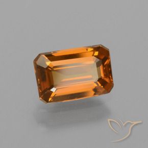 1.28 ct Orange Zircon Stone, Natural Zircon in Octagon Facet Shape for Sale
