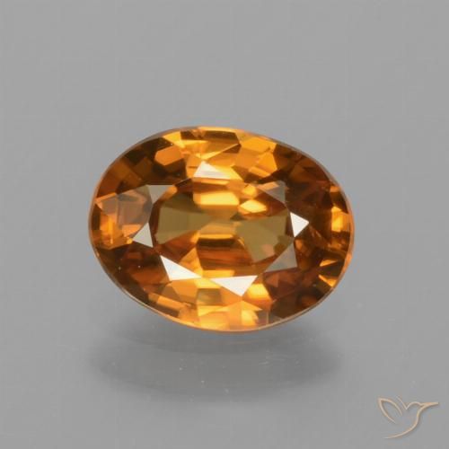 1.62ct Natural Earth Orange Zircon, Oval, VVS