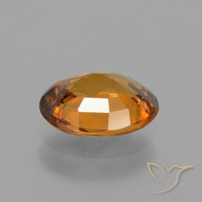 Zircon Gemstone in 8 x 6 mm (calibrated) Size for Sale, Zircon Stone in Earth Orange Color