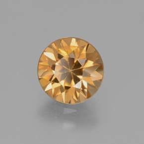 1.97 ct Golden Zircon Stone, Natural Zircon in Diamond-Cut Shape for Sale
