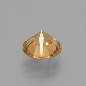 Zircon Gemstone in 7 mm (calibrated) Size for Sale, Zircon Stone in Golden-Orange Color